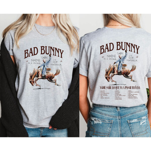 Bad Bunny 2024 Tour 2 Sided Sweatshirt Hoodie T-shirt