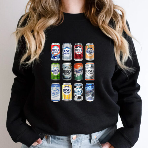 Busch Light Beer Cans Collection Hoodie T-shirt Sweatshirt