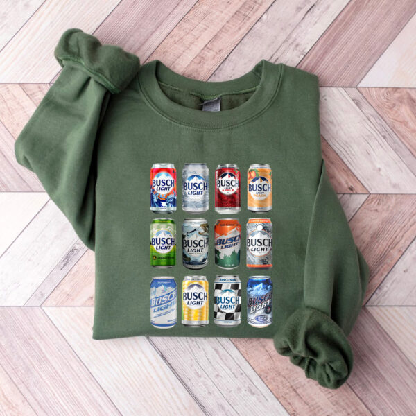 Busch Light Beer Cans Collection Hoodie T-shirt Sweatshirt