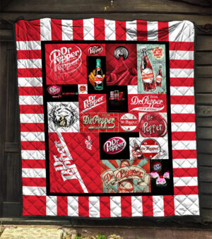 Dr Pepper Quilt Blanket, Gift For Anime Fans Quilt Blanket