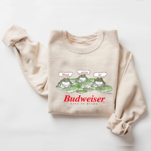 Funny Frog Budweiser Hoodie T-shirt Sweatshirt