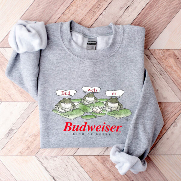 Funny Frog Budweiser Hoodie T-shirt Sweatshirt