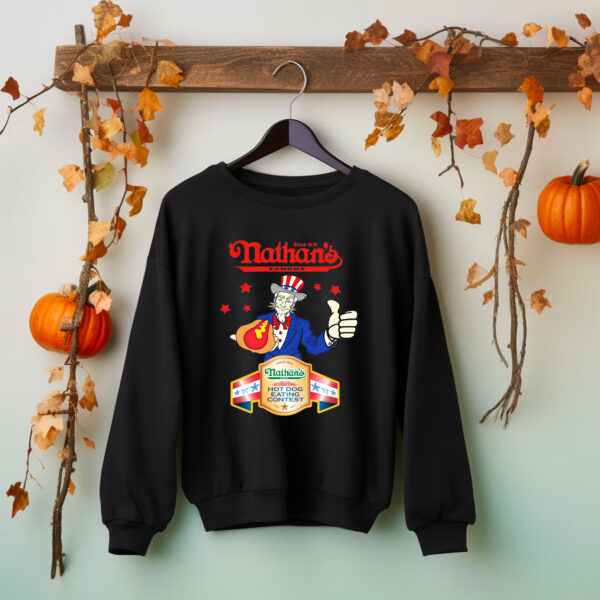 Nathan Hot Dog Contest Vintage Hoodie T-shirt Sweatshirt