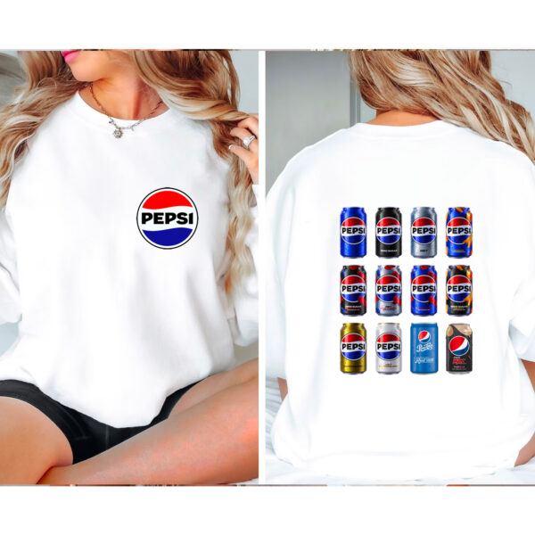 Pepsi Collection 2 Sided Sweatshirt Hoodie T-shirt