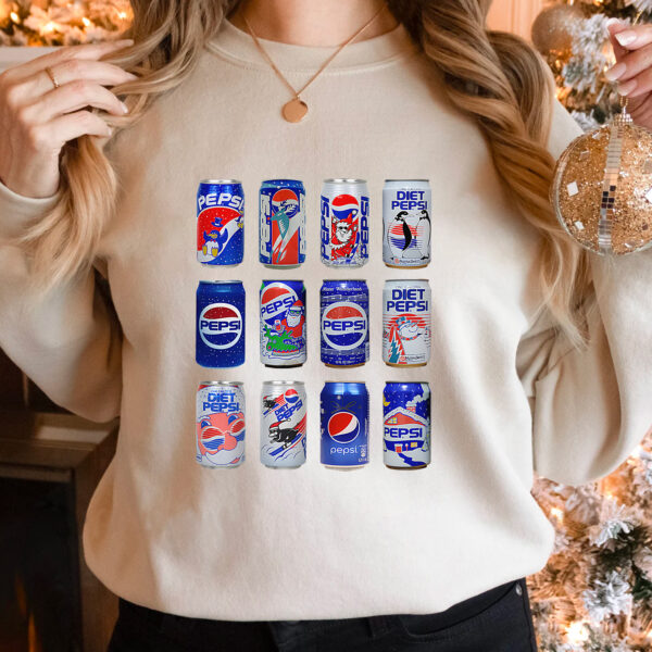 Pepsi Vintage Cans Collection Sweatshirt Hoodie T-shirt