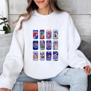 Pepsi Vintage Cans Collection Sweatshirt Hoodie T-shirt