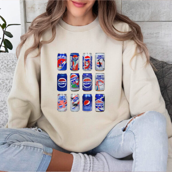 Pepsi Cans Collection Vintage Hoodie T-shirt Sweatshirt