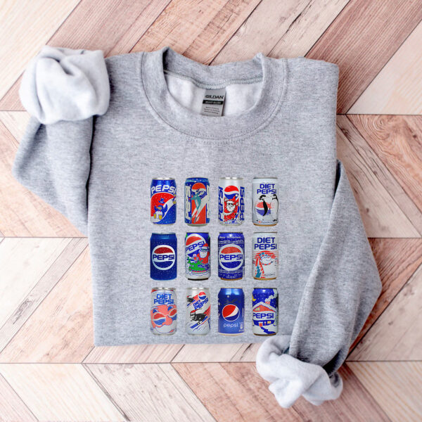 Pepsi Cans Collection Vintage Hoodie T-shirt Sweatshirt