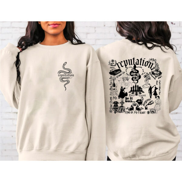 Taylor Swift Reputation Album 2 Sided Hoodie T-shirt Sweatshirt