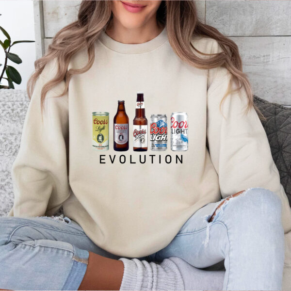 Coors Light Beer Evolution Hoodie T-shirt Sweatshirt