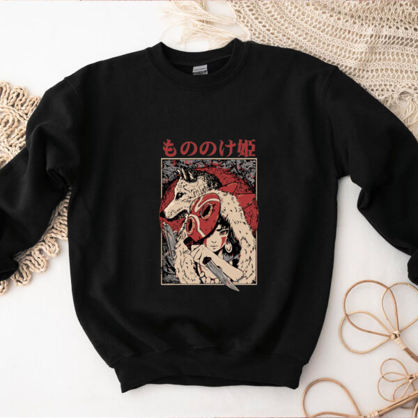 Studio Ghibli Princess Mononoke Vintage Hoodie T-shirt Sweatshirt