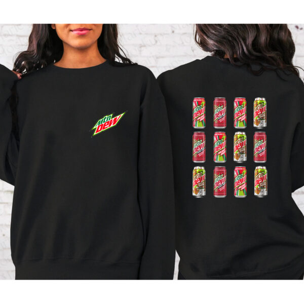 Mountain Dew 2 Sided Sweatshirt Hoodie T-shirt