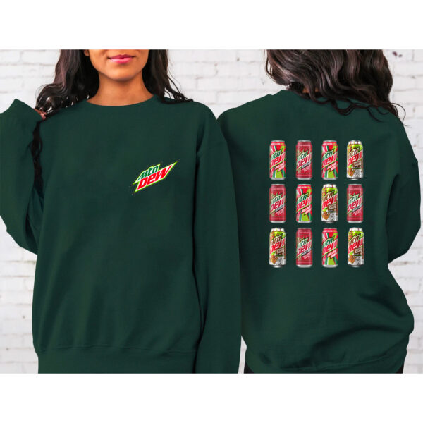 Mountain Dew 2 Sided Sweatshirt Hoodie T-shirt