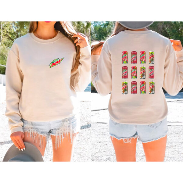 Mountain Dew 2 Sided Sweatshirt Hoodie T-shirt