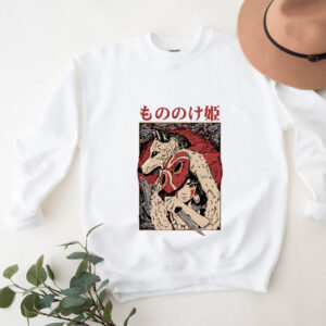 Studio Ghibli Princess Mononoke Vintage Hoodie T-shirt Sweatshirt