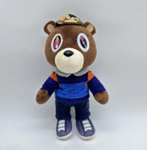 Kanye West Pastelle Teddy Bear Toy, Dolls Stuffed Soft Toy, Graduation Gift’s For Ye Fans 26CM
