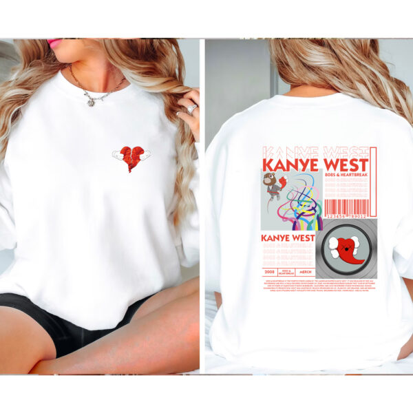 Kanye West 808s and Heartbreak 2 Sided Sweatshirt Hoodie T-shirt