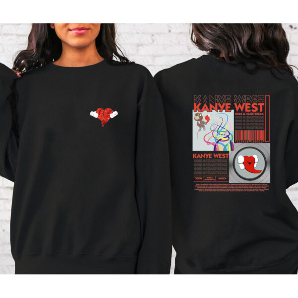 Kanye West 808s and Heartbreak 2 Sided Sweatshirt Hoodie T-shirt