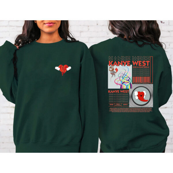 Kanye West 808s and Heartbreak 2 Sided Sweatshirt Hoodie T-shirt