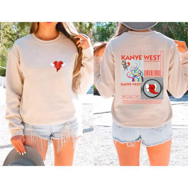 Kanye West 808s and Heartbreak 2 Sided Sweatshirt Hoodie T-shirt