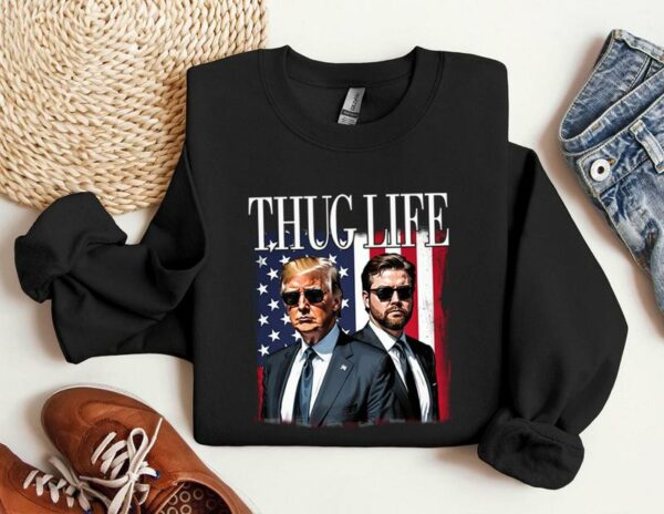 Trump Vance Thug Life Vintage Shirt, Thug Life Funny Shirt, Trump Vance 2024