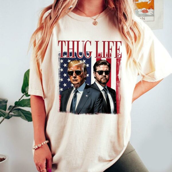 Trump Vance Thug Life Vintage Shirt, Thug Life Funny Shirt, Trump Vance 2024