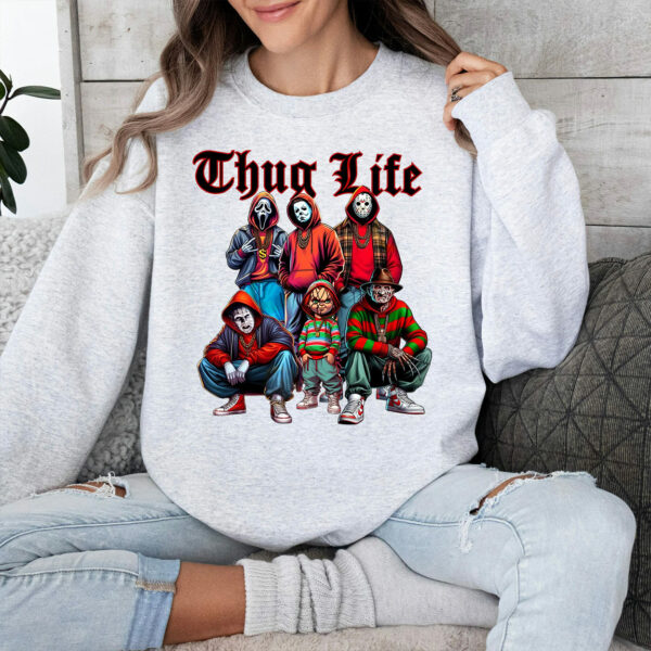 Horror Characters Thug Life Shirt, Halloween Funny Shirt