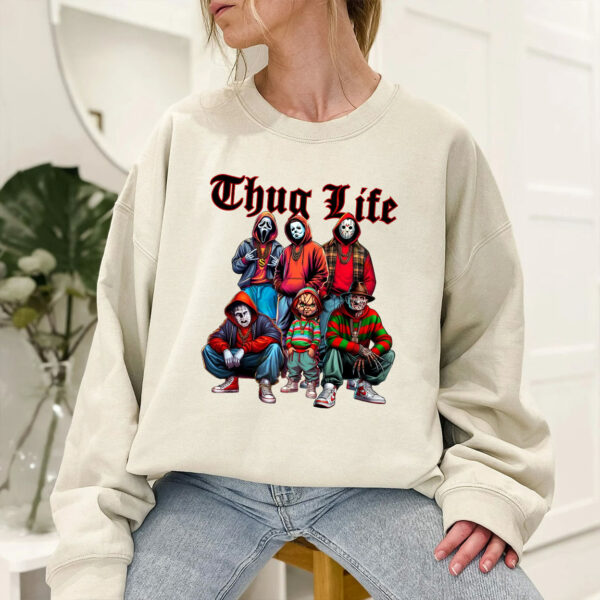 Horror Characters Thug Life Shirt, Halloween Funny Shirt