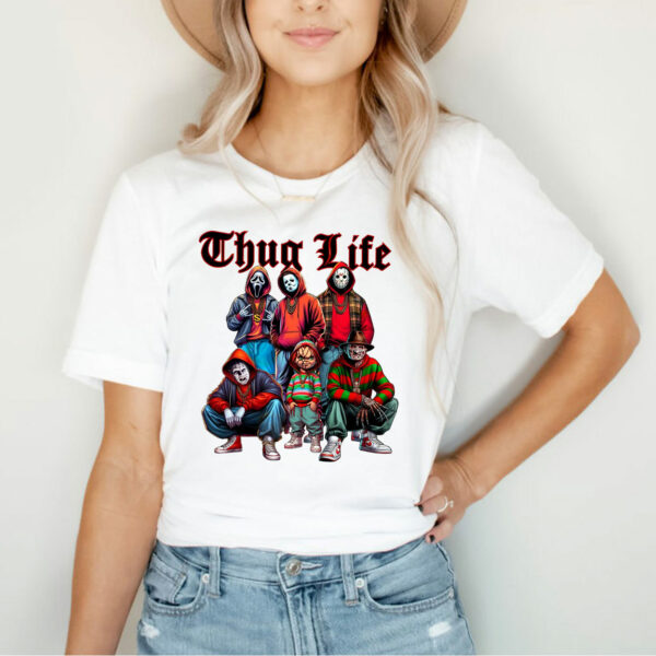 Horror Characters Thug Life Shirt, Halloween Funny Shirt