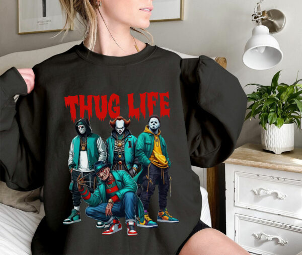 Thug Life Horror Movie Character Shirt, Friends Horror Halloween Horror Shirt