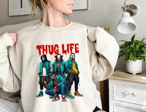 Thug Life Horror Movie Character Shirt, Friends Horror Halloween Horror Shirt