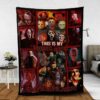 Micheal Myers Blanket, Quilt Blanket, Halloween 2024