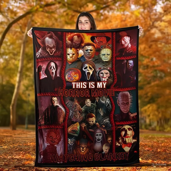 This Is My Horror Movie Blanket, Quilt Blanket, Halloween 2024