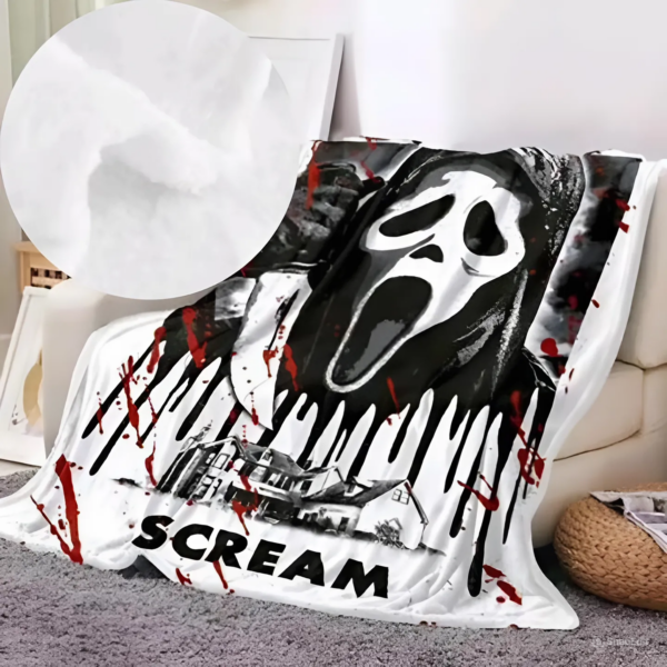 Ghost Face Blanket, Scream Quilt Blanket, Halloween 2024