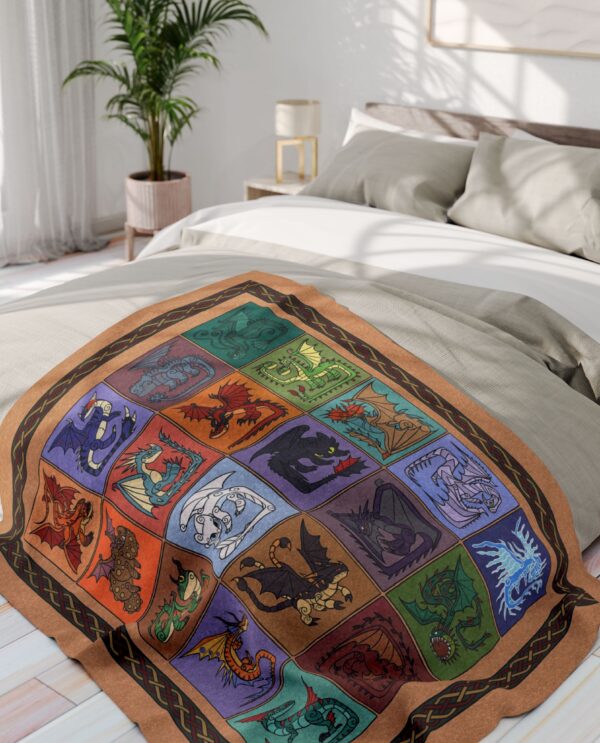 Woven Fantasy Dragon Blanket, HTTYD Blanket