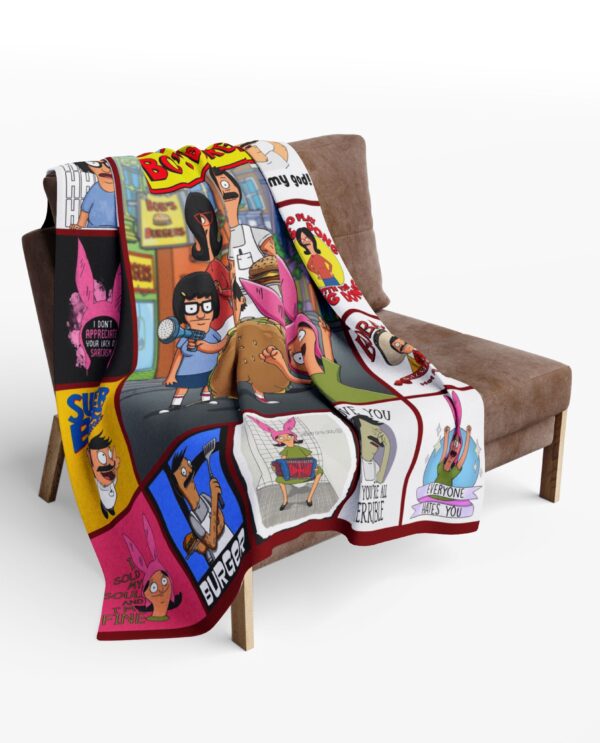 Bobs Burgers Cartoon Quilt Blanket