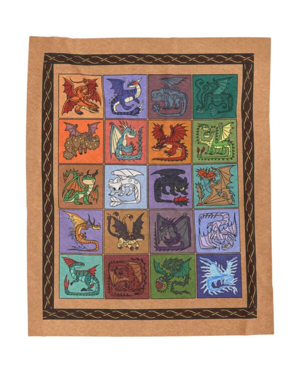 Woven Fantasy Dragon Blanket, HTTYD Blanket