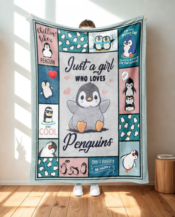 Just A Girl Who Love Penguin Blanket