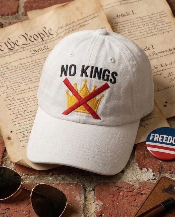 No Kings in America Embroidered Hat, Anti Trump Hat