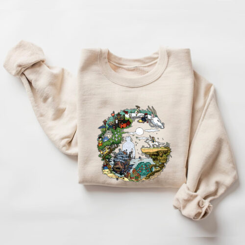 Studio Ghibli Characters Vintage Hoodie T-shirt Sweatshirt photo review