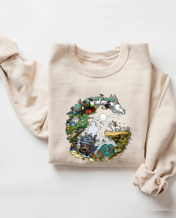 Studio Ghibli Characters Vintage Hoodie T-shirt Sweatshirt